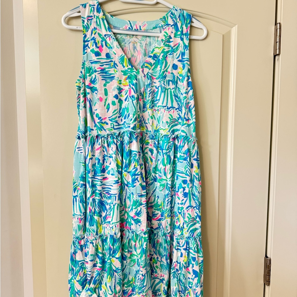 Lilly Pulitzer Lorena Pastel Tropical Print Dress